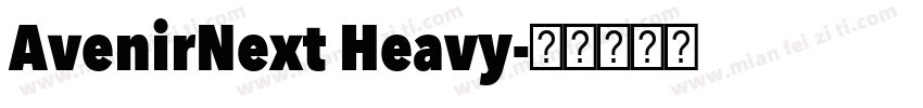 AvenirNext Heavy字体转换